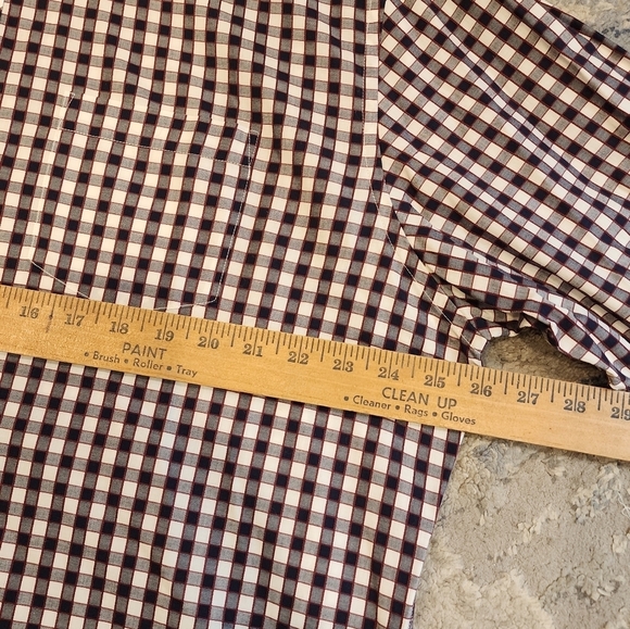 Johnston & Murphy Flip Cuff Long Sleeve Button Up Shirt Red White Blue Plaid XL - Picture 16 of 16